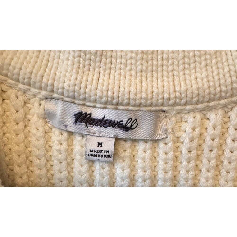Madewell Cream Knit Sleeveless Button-Front Sweater Vest - Picture 6 of 11